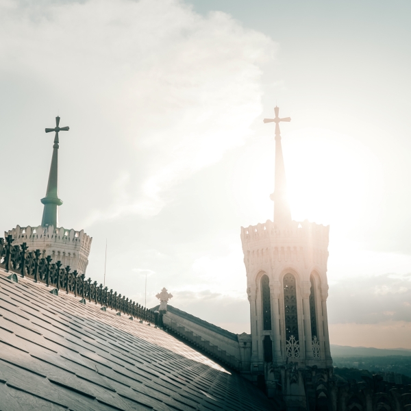 Photographie du toit de la basilique de Fourvière